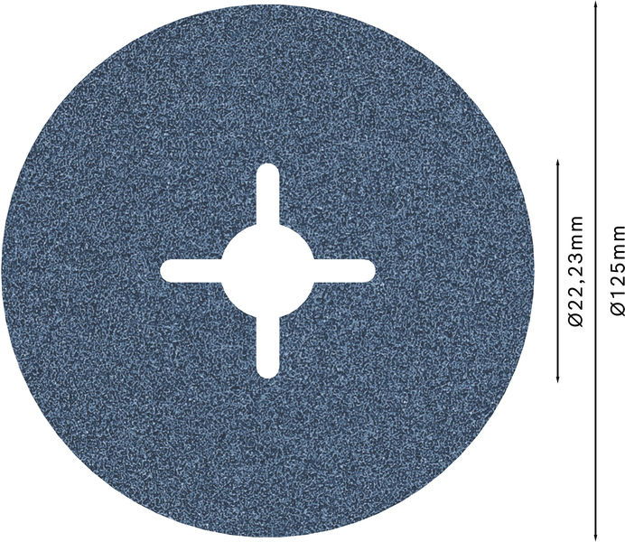 BOSCH PRO R574 Fiberscheibe, 125 mm, G80 BOSCH PRO R574 Fiberscheibe, 125 mm, G80