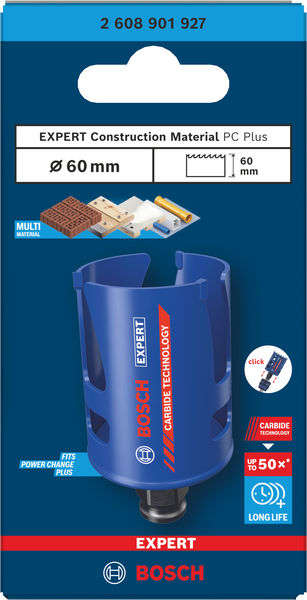 BOSCH EXPERT Construction Material Power Change Plus Lochsäge, 60 x 60 mm BOSCH EXPERT Construction Material Power Change Plus Lochsäge, 60 x 60 mm