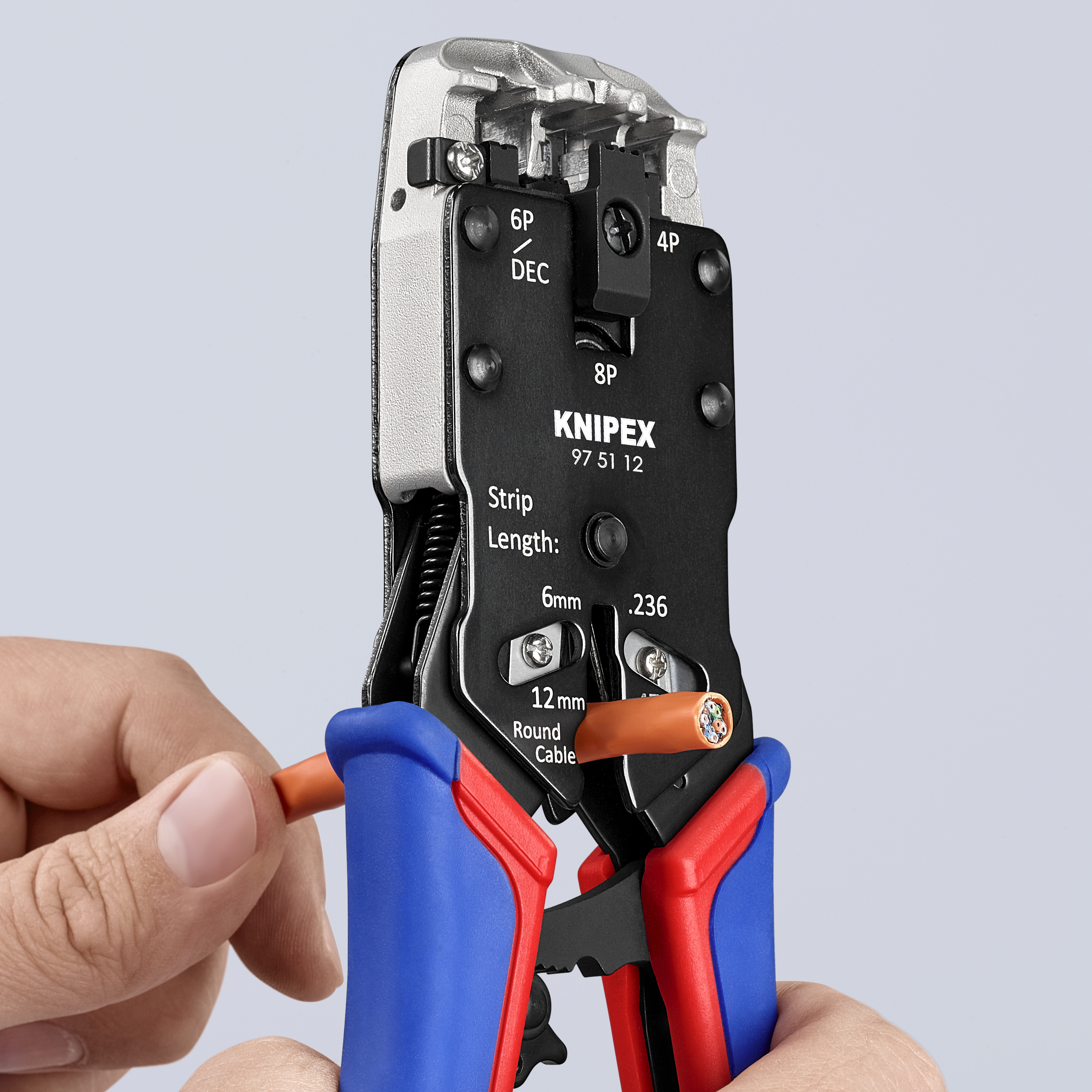 KNIPEX KNIPEX 97 51 12 SB Crimpzange für Westernstecker 200 mm brüniert mit Mehrkomponenten-Hüllen KNIPEX KNIPEX 97 51 12 SB Crimpzange für Westernstecker 200 mm brüniert mit Mehrkomponenten-Hüllen