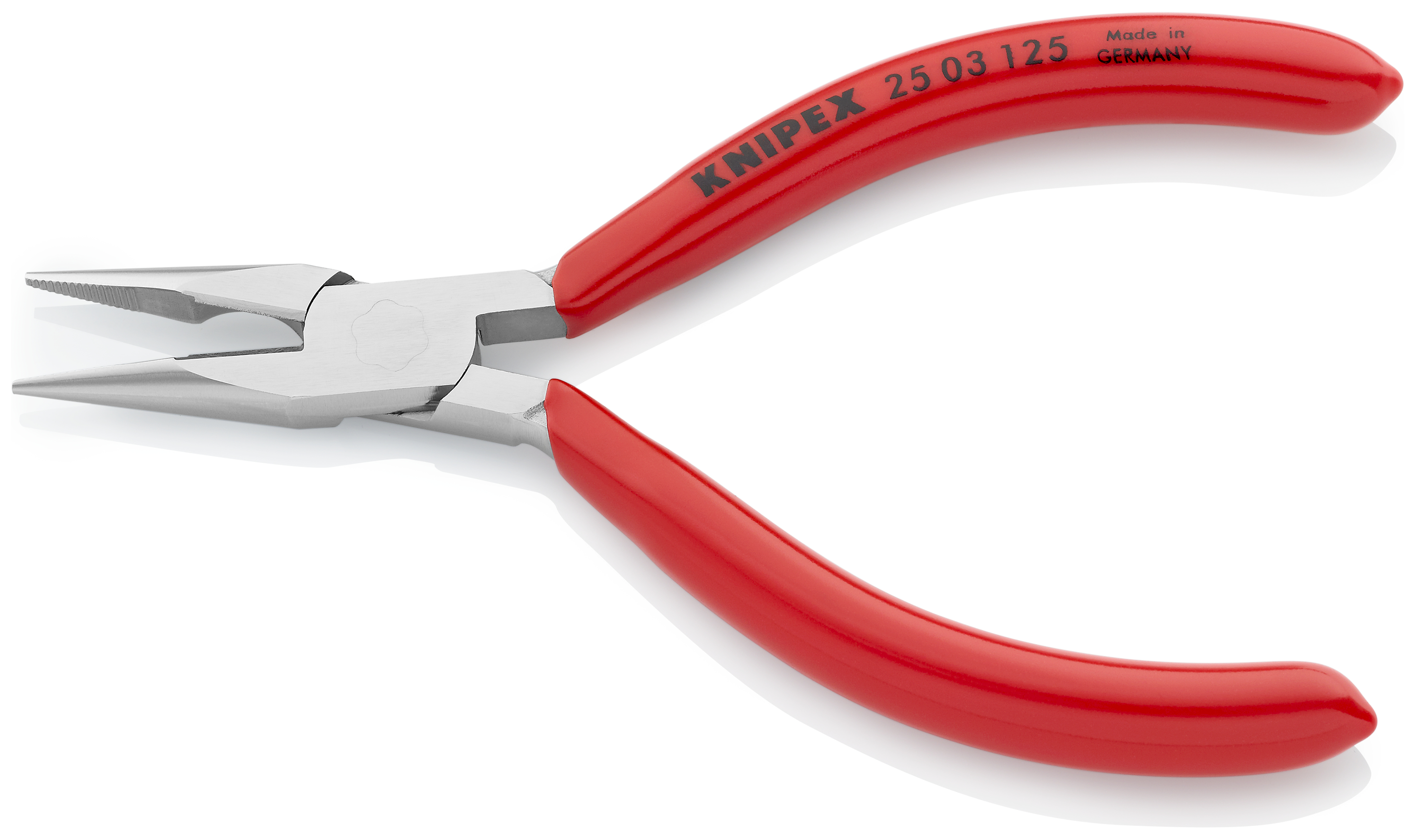 KNIPEX KNIPEX 25 03 125 Flachrundzange mit Schneide (Radiozange) 125 mm verchromt mit Kunststoff überzogen KNIPEX KNIPEX 25 03 125 Flachrundzange mit Schneide (Radiozange) 125 mm verchromt mit Kunststoff überzogen