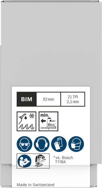 BOSCH PRO Metal medium T121AFC Stichsägeblatt, 92 mm, 100-tlg.