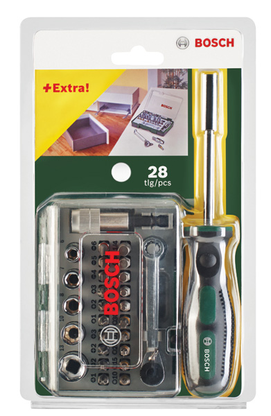 BOSCH 27-teiliges Mini-Ratschen-Set + Handschraubendreher BOSCH 27-teiliges Mini-Ratschen-Set + Handschraubendreher