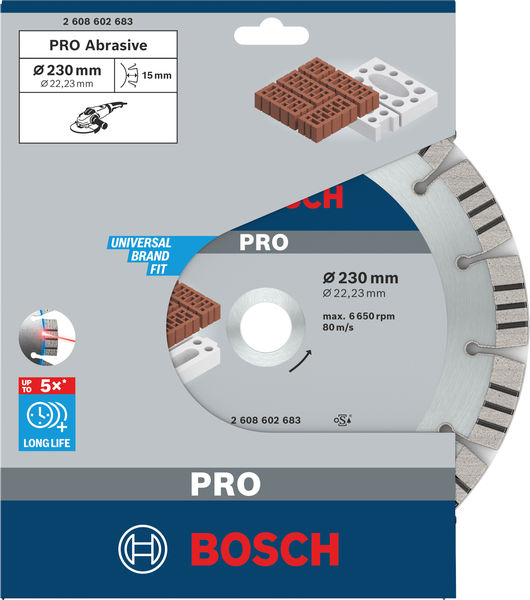 BOSCH PRO Abrasive Diamanttrennscheibe, 230 x 22,23 mm BOSCH PRO Abrasive Diamanttrennscheibe, 230 x 22,23 mm