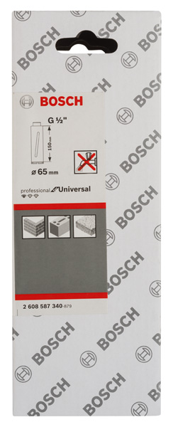 BOSCH Diamanttrockenbohrkrone G 1/2-Zoll, Standard for Universal, 65mm, 150mm, 4, 7mm