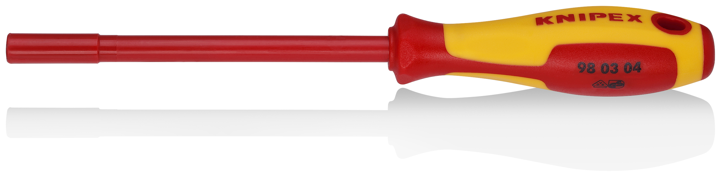 KNIPEX KNIPEX 98 03 04 Steckschlüssel mit Schraubendreher-Griff 232 mm brüniert isoliert mit Mehrkomponenten-Hüllen, VDE-geprüft KNIPEX KNIPEX 98 03 04 Steckschlüssel mit Schraubendreher-Griff 232 mm brüniert isoliert mit Mehrkomponenten-Hüllen, VDE-geprüft