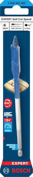 BOSCH EXPERT Self Cut Speed Flachfräsbohrer, 6 x 152 mm BOSCH EXPERT Self Cut Speed Flachfräsbohrer, 6 x 152 mm