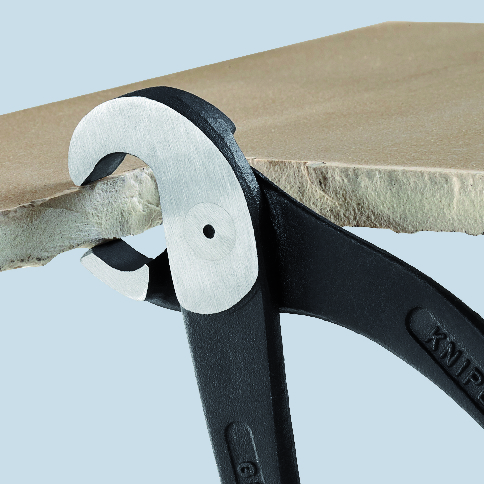 KNIPEX KNIPEX 91 00 200 Fliesenlochzange (Papageienschnabelzange) 200 mm schwarz atramentiert poliert