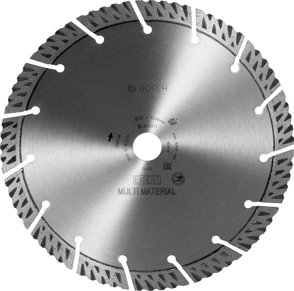 BOSCH EXPERT MultiMaterial Diamanttrennscheiben, 230 x 22,23 x 2,4 x 15 mm