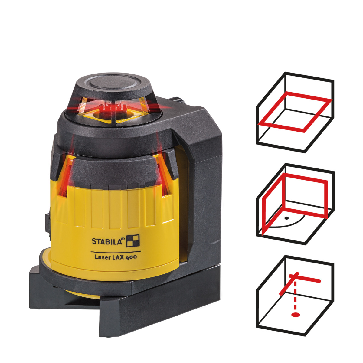 STABILA Multilinien-Laser LAX 400, 6-teiliges Set