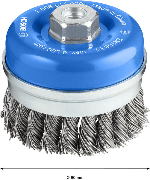 BOSCH PRO Metal heavy Topfbürste, 90 x 0,8 mm, Gewinde