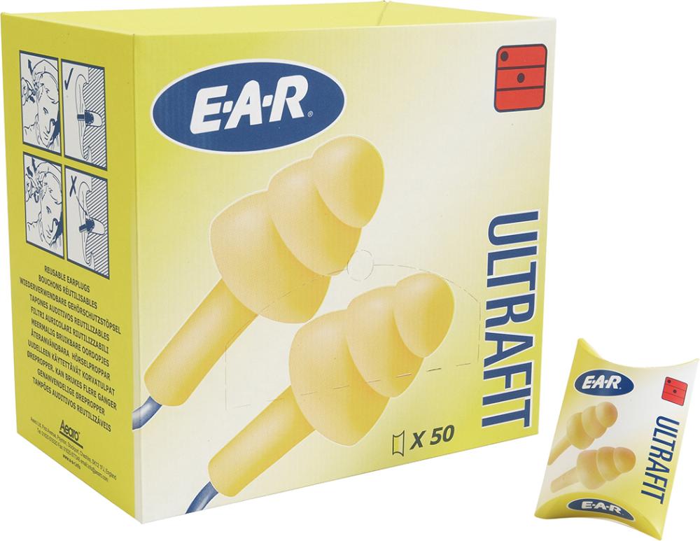 EAR Gehörschutzstöpsel Ultra Fit m.Band(Box a 50 Paar)