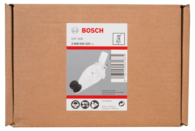 BOSCH Grundplatte mit Handgriff und Absaugstutzen