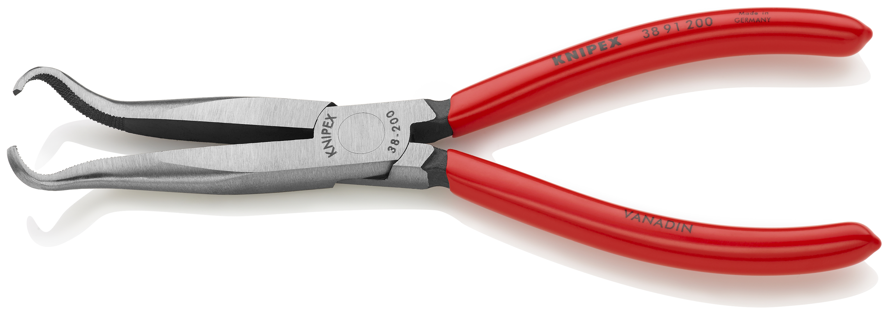 KNIPEX KNIPEX 38 91 200 Mechanikerzange 200 mm schwarz atramentiert mit Kunststoff überzogen poliert