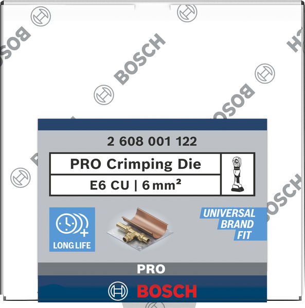 BOSCH PRO Presseinsatz, E6 CU, 6 mm², Kupfere BOSCH PRO Presseinsatz, E6 CU, 6 mm², Kupfere