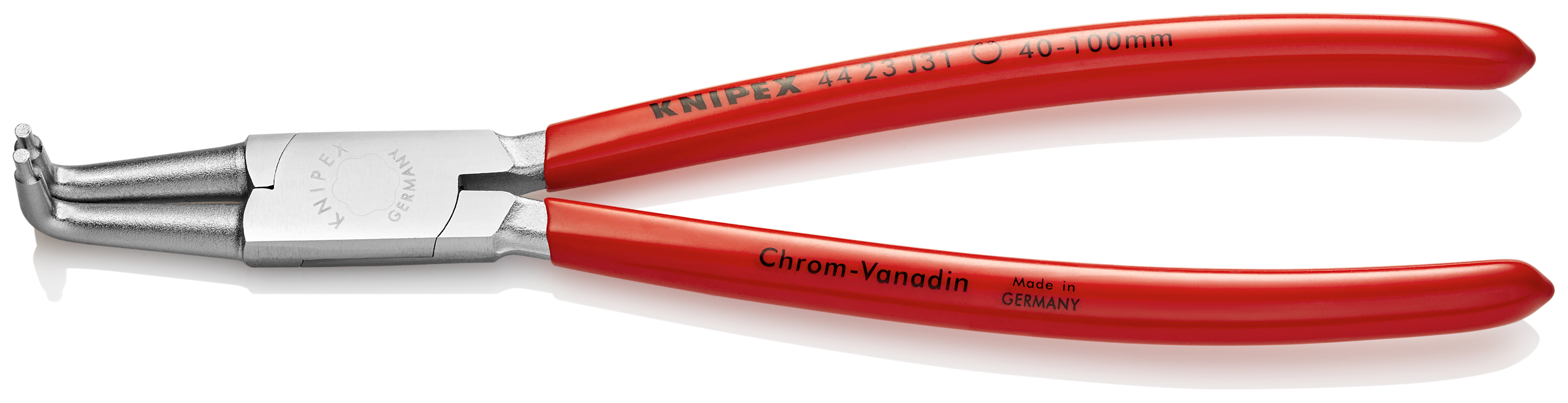 KNIPEX KNIPEX 44 23 J31 Sicherungsringzange für Innenringe in Bohrungen 215 mm verchromt mit Kunststoff überzogen