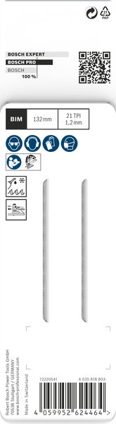 BOSCH PRO Metal Pipes and Profiles T321AF Stichsägeblatt, 132 mm, 2-tlg. BOSCH PRO Metal Pipes and Profiles T321AF Stichsägeblatt, 132 mm, 2-tlg.