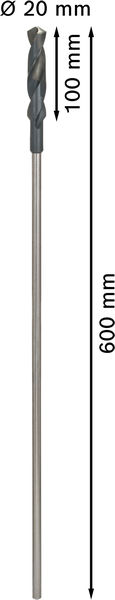 BOSCH PRO Wood HSS Installationsbohrer, 20 x 100 x 600 mm BOSCH PRO Wood HSS Installationsbohrer, 20 x 100 x 600 mm