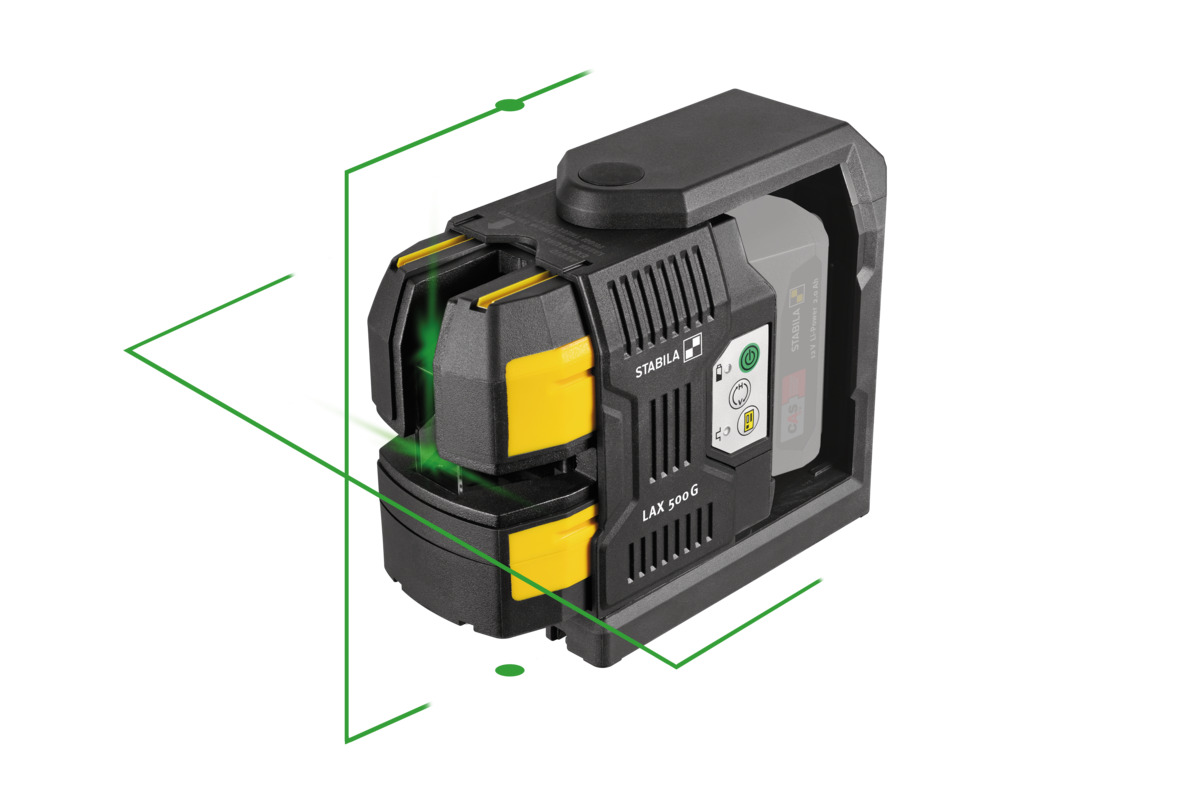 STABILA Kreuzlinien-Lot-Laser LAX 500 G, 12-V-System, 5-teiliges Set, ohne Akku und Ladegerät STABILA Kreuzlinien-Lot-Laser LAX 500 G, 12-V-System, 5-teiliges Set, ohne Akku und Ladegerät