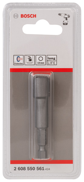 BOSCH Steckschlüssel, 65 x 10 mm, M 6, Tiefenanschlag 2 607 002 586