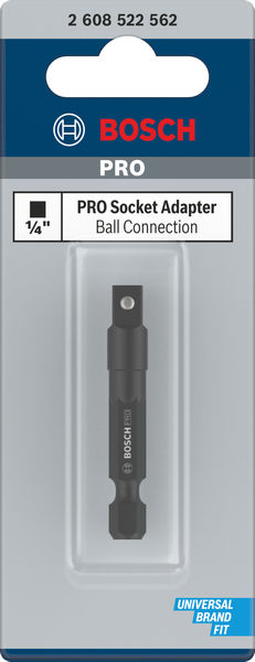 BOSCH PRO Socket Adapter mit Kugelverbindung, 1/4", 50 mm BOSCH PRO Socket Adapter mit Kugelverbindung, 1/4", 50 mm