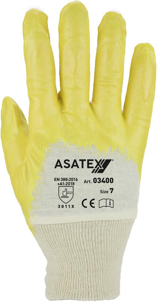 ASATEX Handschuh, Nitril, Gr.8, gelb ASATEX