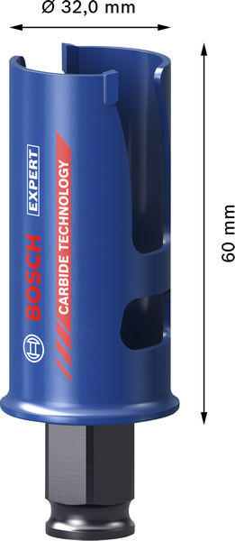 BOSCH EXPERT Construction Material Power Change Plus Lochsäge, 32 x 60 mm