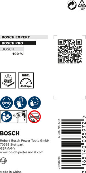 BOSCH PRO Metal clean Topfbürste, gerader Schaft, 50 x 0,3 mm BOSCH PRO Metal clean Topfbürste, gerader Schaft, 50 x 0,3 mm