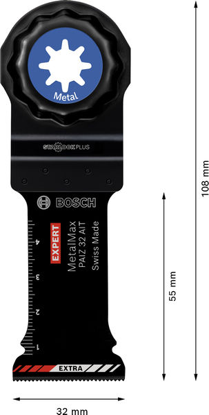 BOSCH EXPERT PAIZ 32 AIT MetalMax Tauchsägeblatt, 32 x 55 mm