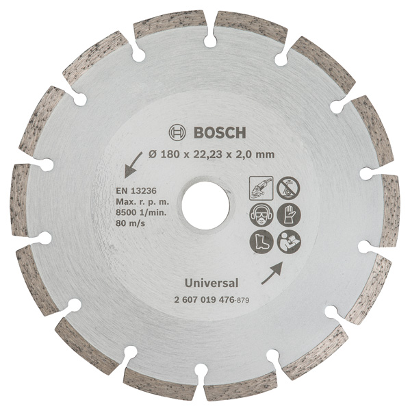 BOSCH Diamanttrennscheibe für Baumaterial, Durchmesser: 180 mm BOSCH Diamanttrennscheibe für Baumaterial, Durchmesser: 180 mm