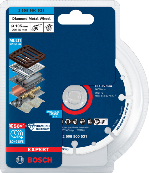 BOSCH EXPERT Diamond Metal Wheel Trennscheibe, 105x20/16 mm