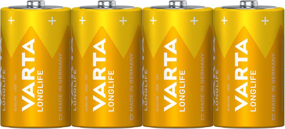 VARTA VARTA Longlife Extra Mono/D/LR20 4er Folie, 1,5V VARTA VARTA Longlife Extra Mono/D/LR20 4er Folie, 1,5V