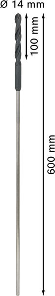 BOSCH PRO Wood HSS Installationsbohrer, 14 x 100 x 600 mm BOSCH PRO Wood HSS Installationsbohrer, 14 x 100 x 600 mm