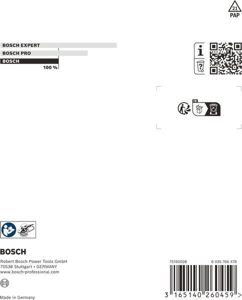 BOSCH Schleifteller, mittelhart, 125 mm BOSCH Schleifteller, mittelhart, 125 mm