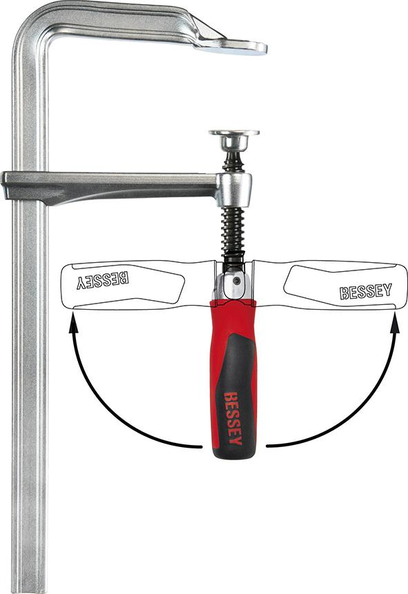 BESSEY Ganzstahl-Schraubzwinge GZ mit Klappgriff