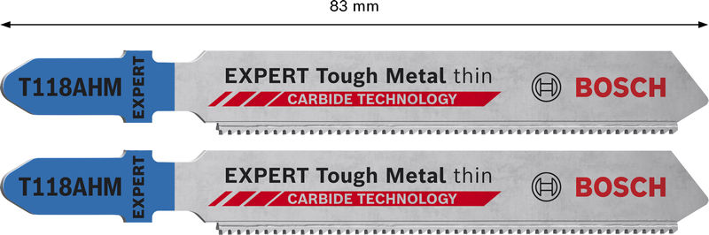 BOSCH EXPERT Tough Metal thin T118AHM Stichsägeblatt, 2-tlg. BOSCH EXPERT Tough Metal thin T118AHM Stichsägeblatt, 2-tlg.