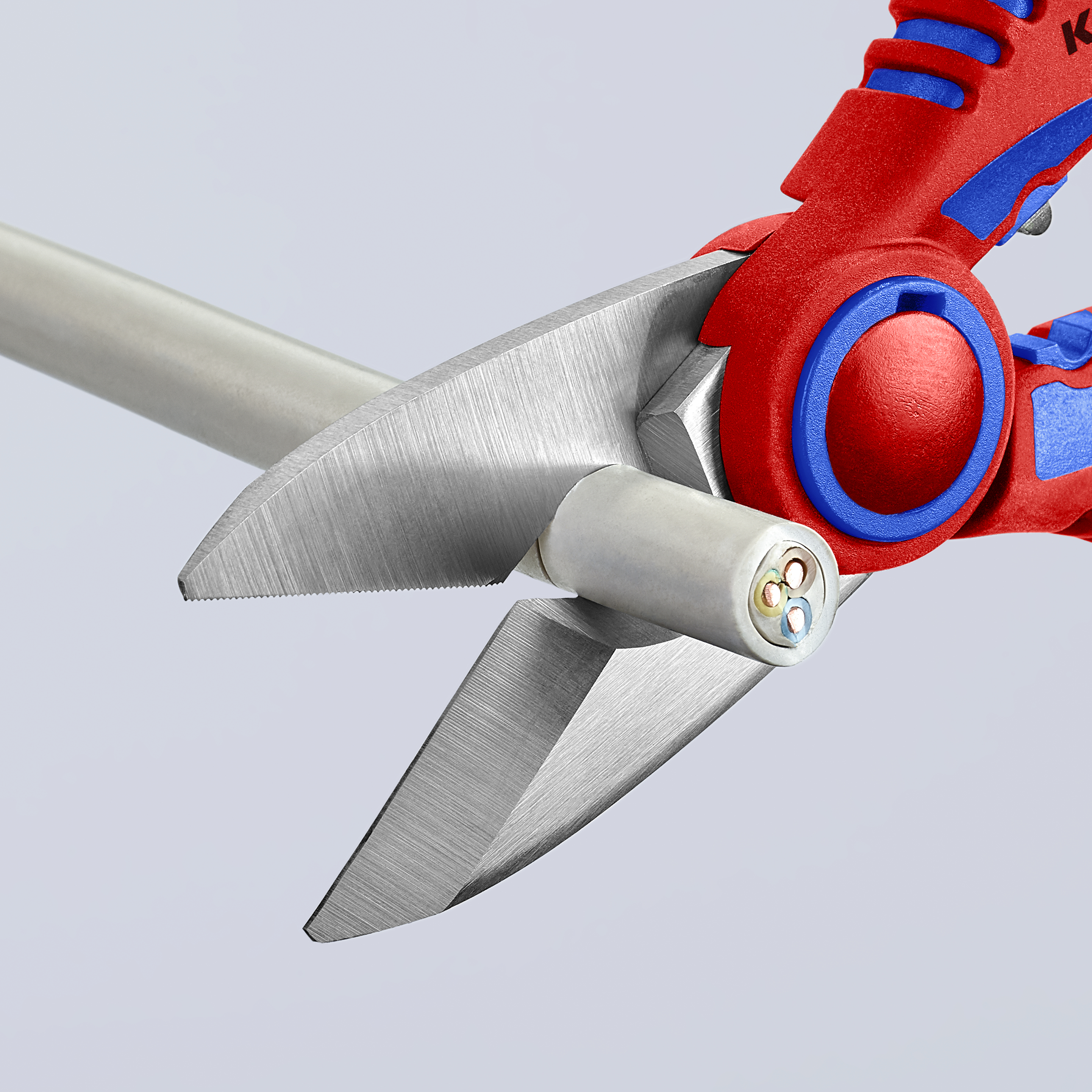 KNIPEX KNIPEX 95 05 10 SB Elektrikerscheren 190 mm mit Mehrkomponenten-Hüllen, glasfaserverstärkt poliert