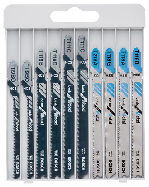 BOSCH 10-tlg. Stichsägeblatt-Set Basic for Metal and Wood BOSCH 10-tlg. Stichsägeblatt-Set Basic for Metal and Wood