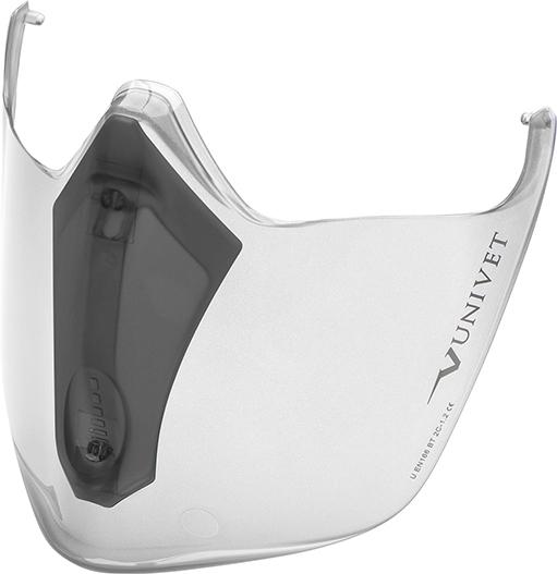 UNIVET Visier für Vollsichtbrille 6X3 schwarz