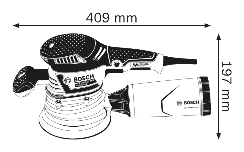 BOSCH Exzenterschleifer GEX 40-150 in L-BOXX