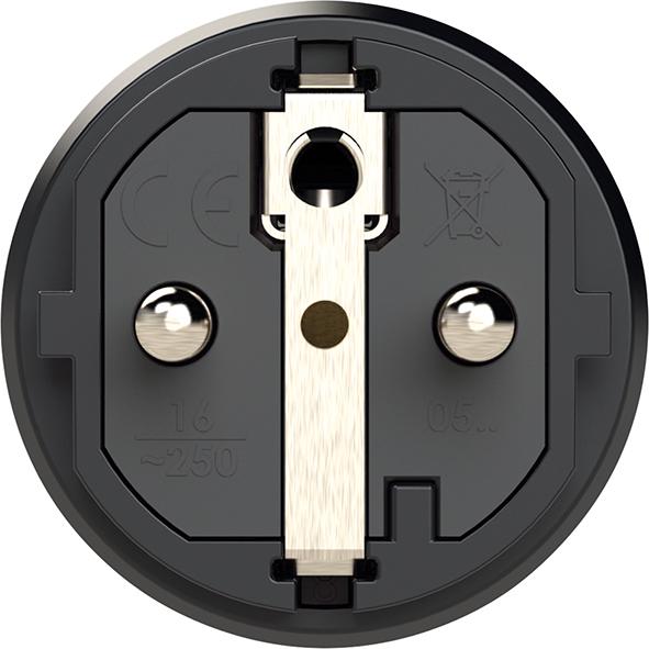 PCE Schutzkontaktstecker IP54 Vollgummi+Erdungss. 16A / 250V AC / 3p (2P+E)