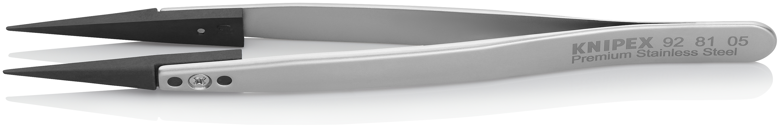 KNIPEX KNIPEX 92 81 05 Pinzette mit Wechselspitzen ESD 130 mm Glatt