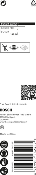 BOSCH EXPERT HEX-9 HardCeramic Bohrer, 6 x 90 mm