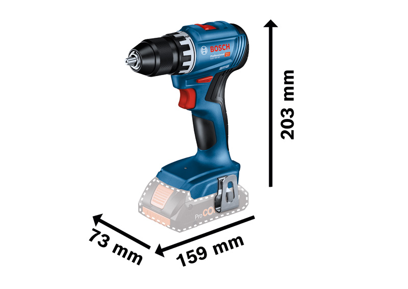 BOSCH Akku-Bohrschrauber GSR 18V-45 in Kartonschachtel