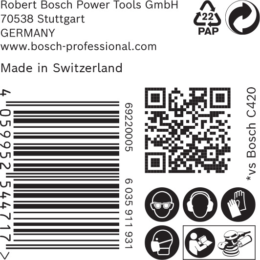 BOSCH EXPERT C470 Schleifscheibe, 125mm, K320, Multilochung, 50-tlg. BOSCH EXPERT C470 Schleifscheibe, 125mm, K320, Multilochung, 50-tlg.