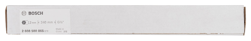 BOSCH Adapter für Diamantbohrkronen, Maschinenseite 6-Kant,Kronenseite G 1/2Zoll,240mm BOSCH Adapter für Diamantbohrkronen, Maschinenseite 6-Kant,Kronenseite G 1/2Zoll,240mm