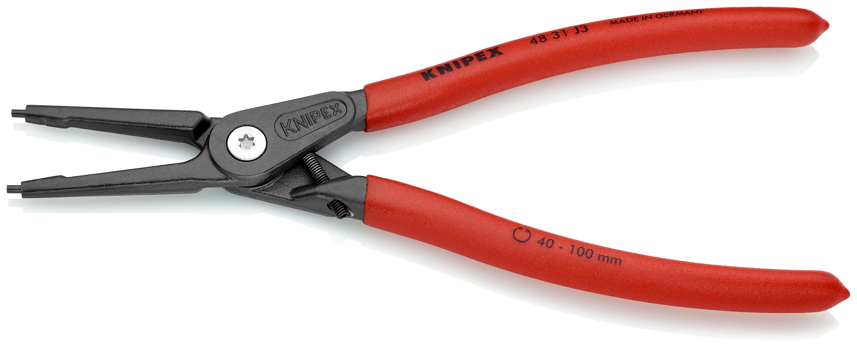 KNIPEX KNIPEX 48 31 J3 Präzisions-Sicherungsringzange für Innenringe in Bohrungen mit Überdehnungsschutz 225 mm grau atramentiert mit rutschhemmendem Kunststoff überzogen KNIPEX KNIPEX 48 31 J3 Präzisions-Sicherungsringzange für Innenringe in Bohrungen mit Überdehnungsschutz 225 mm grau atramentiert mit rutschhemmendem Kunststoff überzogen