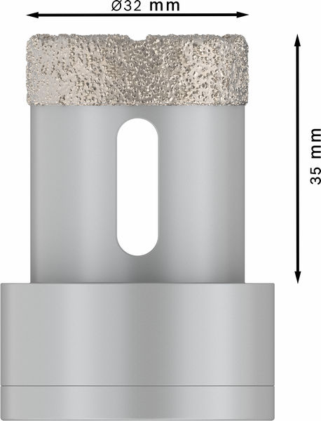 BOSCH PRO Ceramic dry Trockenbohrkrone, 32 x 35 mm, X-Lock