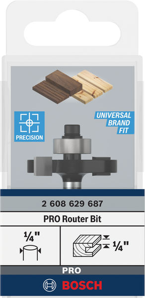 BOSCH PRO Nutfräser, L 1/4", Schaft 1/4" BOSCH PRO Nutfräser, L 1/4", Schaft 1/4"