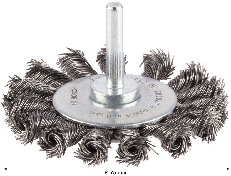 BOSCH PRO Metal heavy Scheibenbürste, gerader Schaft, 75 x 0,5 mm BOSCH PRO Metal heavy Scheibenbürste, gerader Schaft, 75 x 0,5 mm