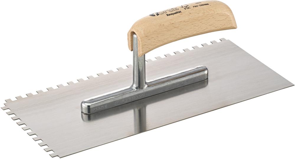 FORTIS Glättekelle 280x130mm gezahnt 6x6mm FORTIS Bau
